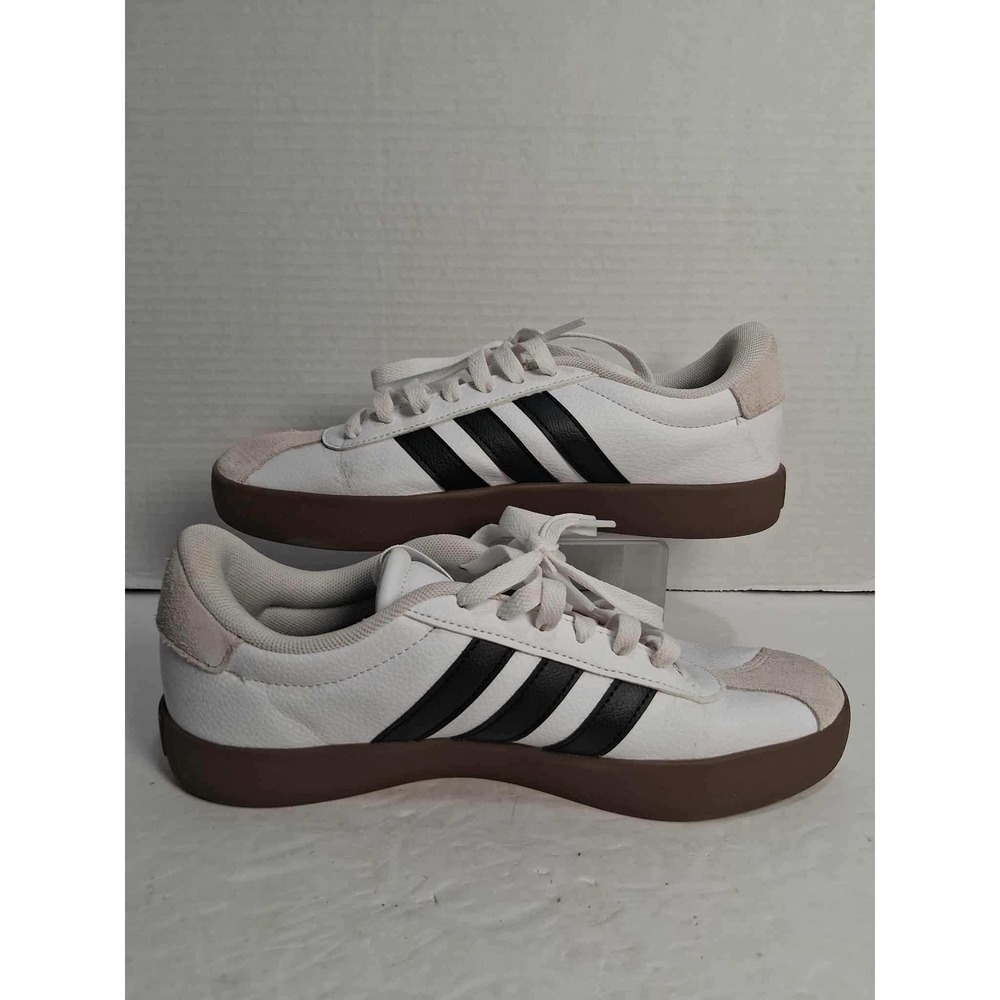 Adidas Gazelle Men's 8.5 Sneakers White Black Gum Sole Casual Lace Up Shoes